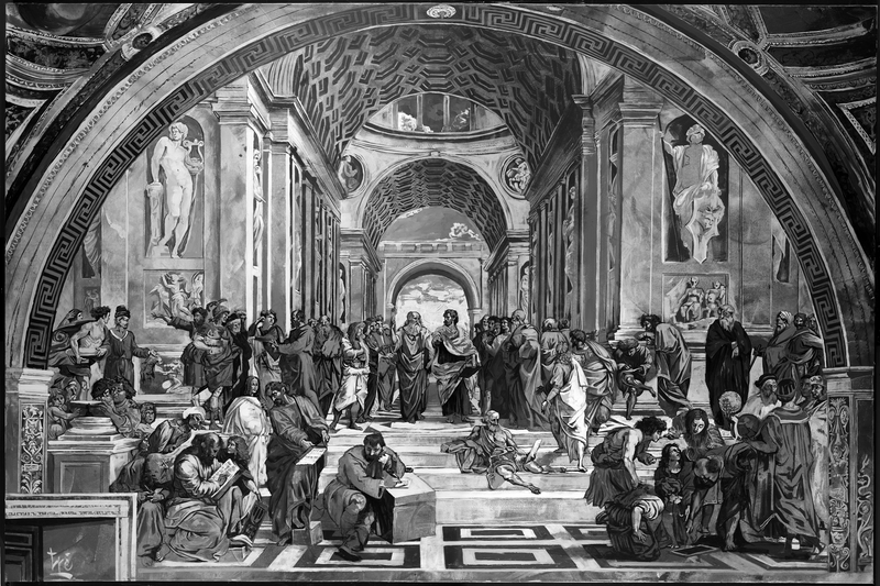 School of Athens - Black and White Variant