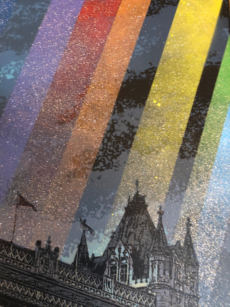 Rainbow Inc. Tower Bridge - Glitter Canvas Artist Proof